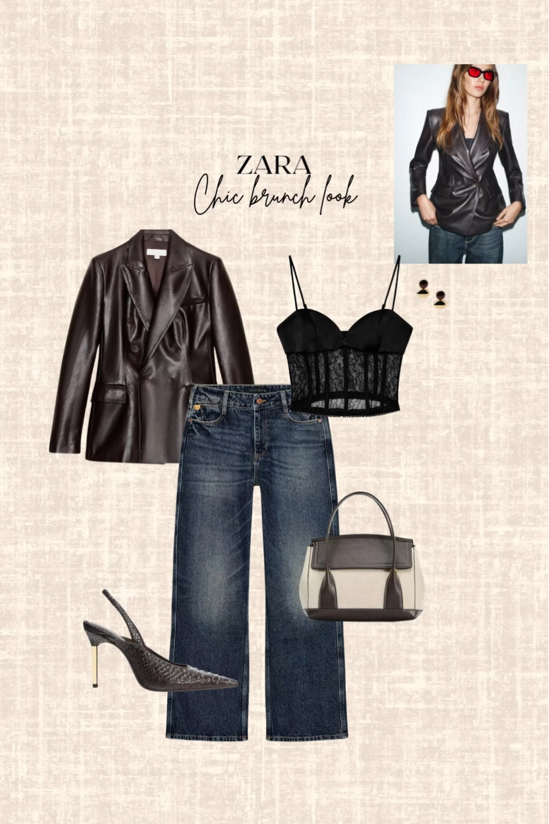 Zara chic brunch look! 

Blazer, jeans, corset, heels, earrings, bag

#LTKWorkwear #LTKSeasonal #LTKootd