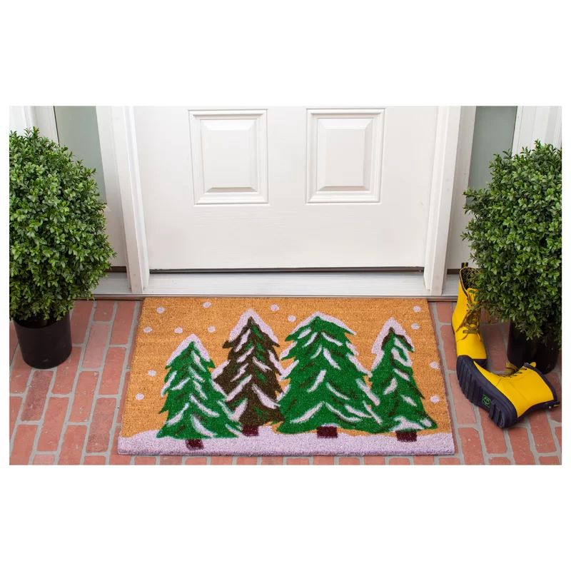 Ayviana Non-Slip Christmas Outdoor Doormat | Wayfair North America