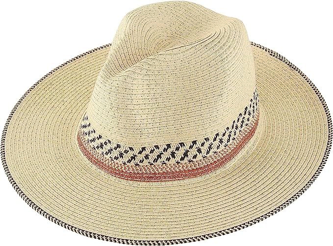 AHAHA Womens Panama Sunhat UV UPF50 Beach Straw Hat Foldable Brim Summer Hat | Amazon (US)