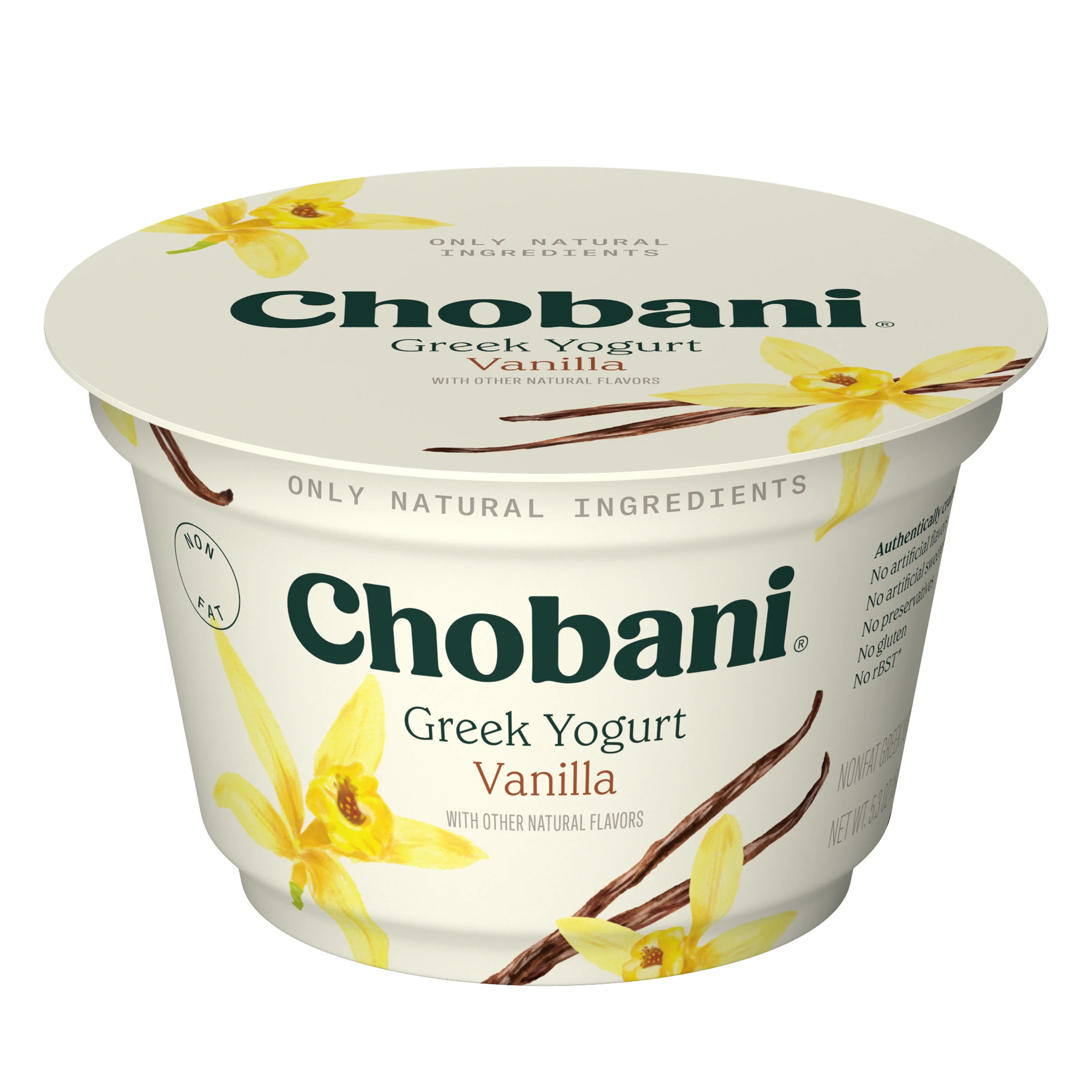 Chobani Non-Fat Greek Yogurt Vanilla 5.3 oz Cup | Walmart (US)