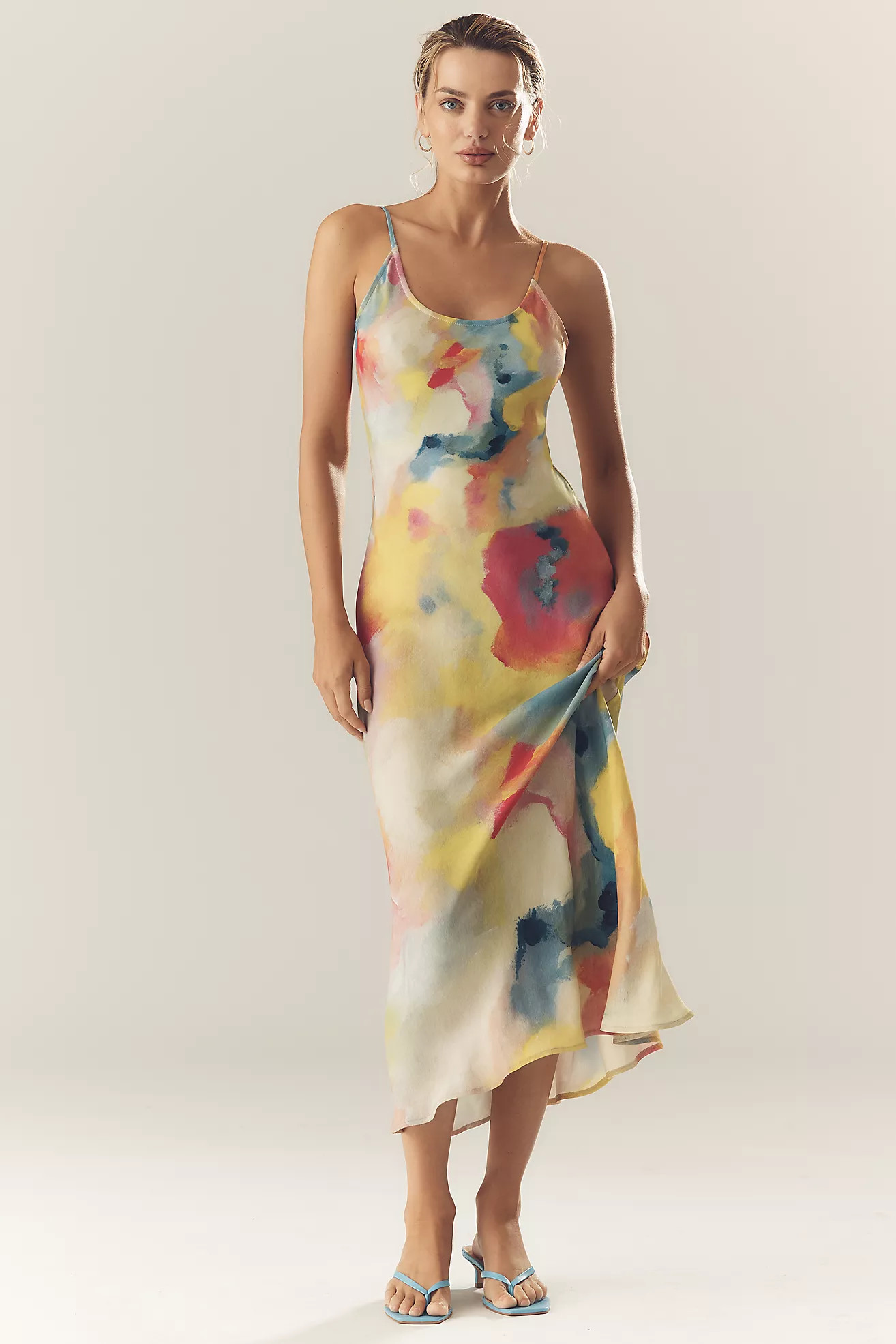 Conditions Apply Elva Slip Midi Dress | Anthropologie (US)