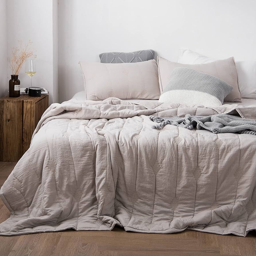 ANNA.Z HOME 3 Pc Mini Quilt Comforter Set. Stone Washed Soft Fabric. Down Alternative Microfiber ... | Amazon (US)