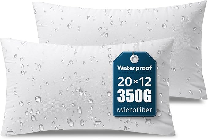 Phantoscope Premium Outdoor Pillow Inserts - Pack of 2 Square Form Water Resistant Decorative Thr... | Amazon (US)