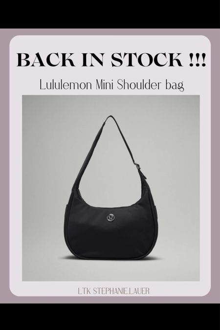 The Lululemon mini shoulder bag is back in stock run!!! 

#LTKWorkwear #LTKItBag #LTKU