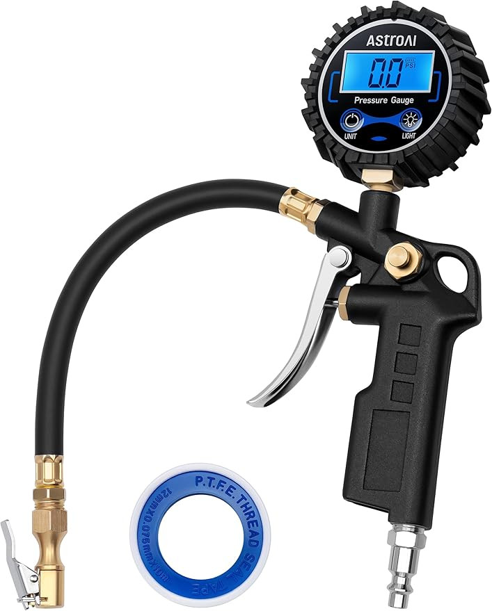 AstroAI Digital Tire Pressure Gauge with Inflator, 3-250 PSI Air Chuck & Compressor Accessories H... | Amazon (US)