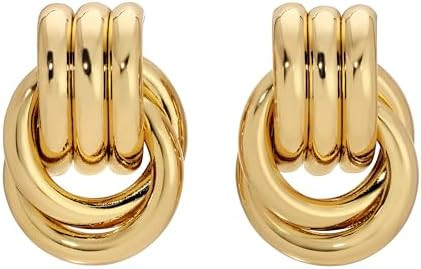 Baby Knot Earrings – Modern Twisted Knot Design – Bold Everyday Jewelry by Heaven Mayhem | Amazon (US)