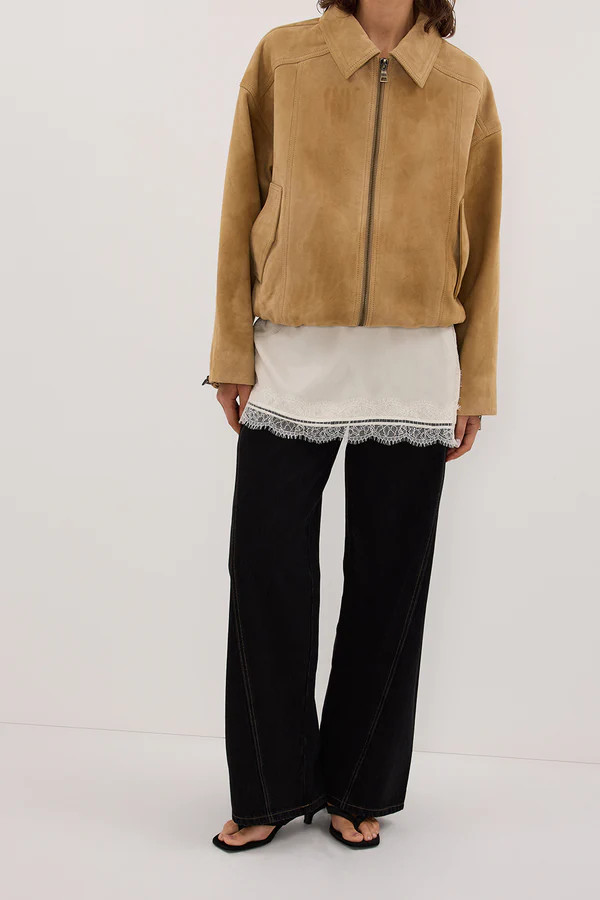 DENVER PAMPAS SUEDE LEATHER BOMBER JACKET | DISSH