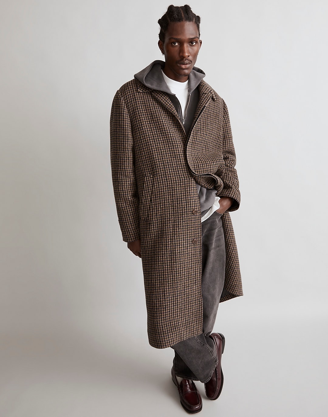 Houndstooth Topcoat in Italian Fabric | Madewell