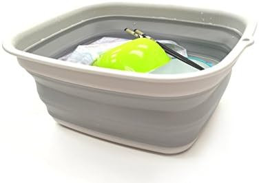SAMMART 7.7L (2 Gallon) Collapsible Tub - Foldable Dish Tub - Portable Washing Basin - Space Saving  | Amazon (US)