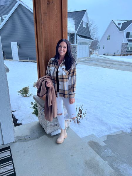 White jeans in winter! Paired with plaid shacket and tan Chelsea boots!



#LTKunder100 #LTKFind #LTKunder50