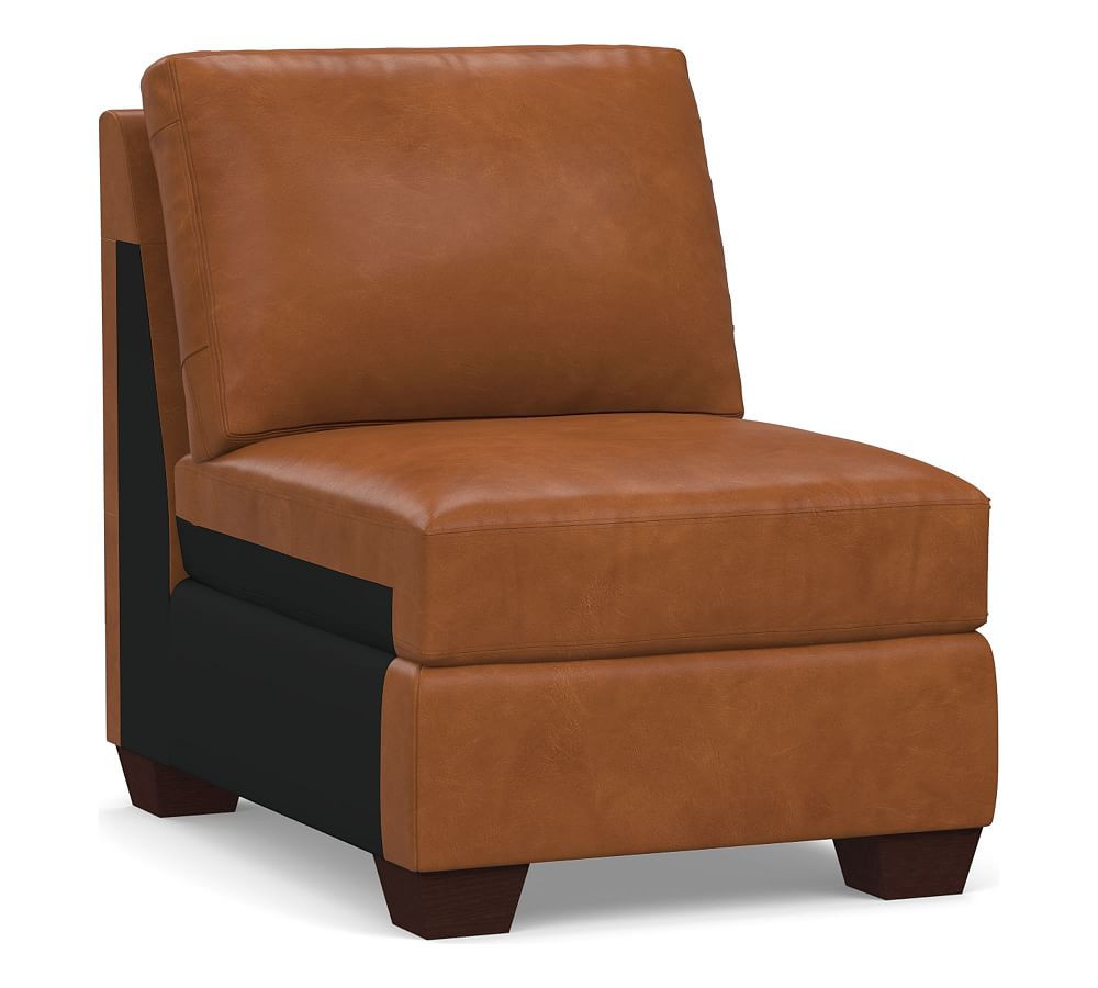 Build Your Own York Square Arm Leather Sectional | Pottery Barn (US)