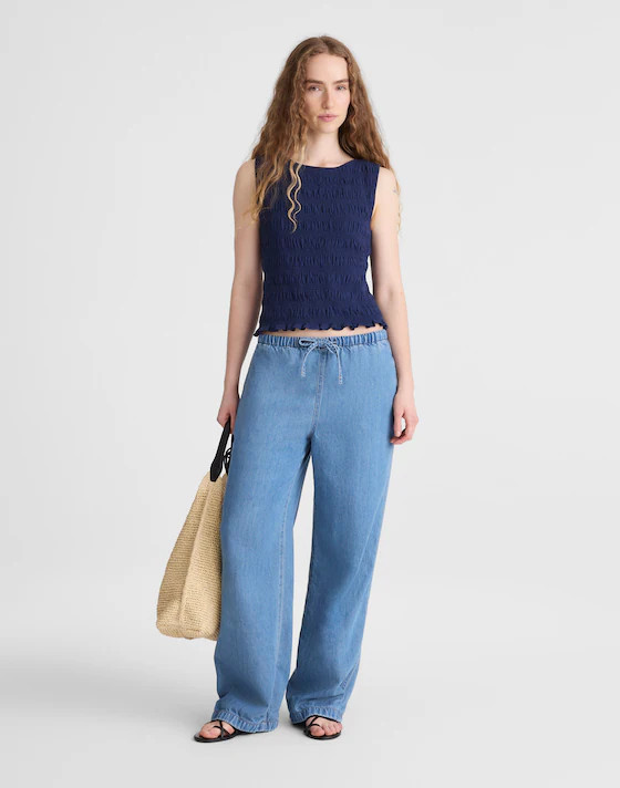 Smocked Boatneck Tank | Madewell