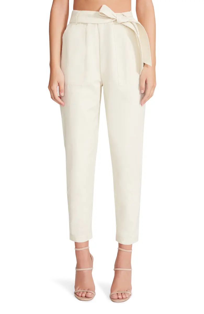 BB Dakota by Steve Madden Tie Waist Cotton Ankle Pants | Nordstrom | Nordstrom