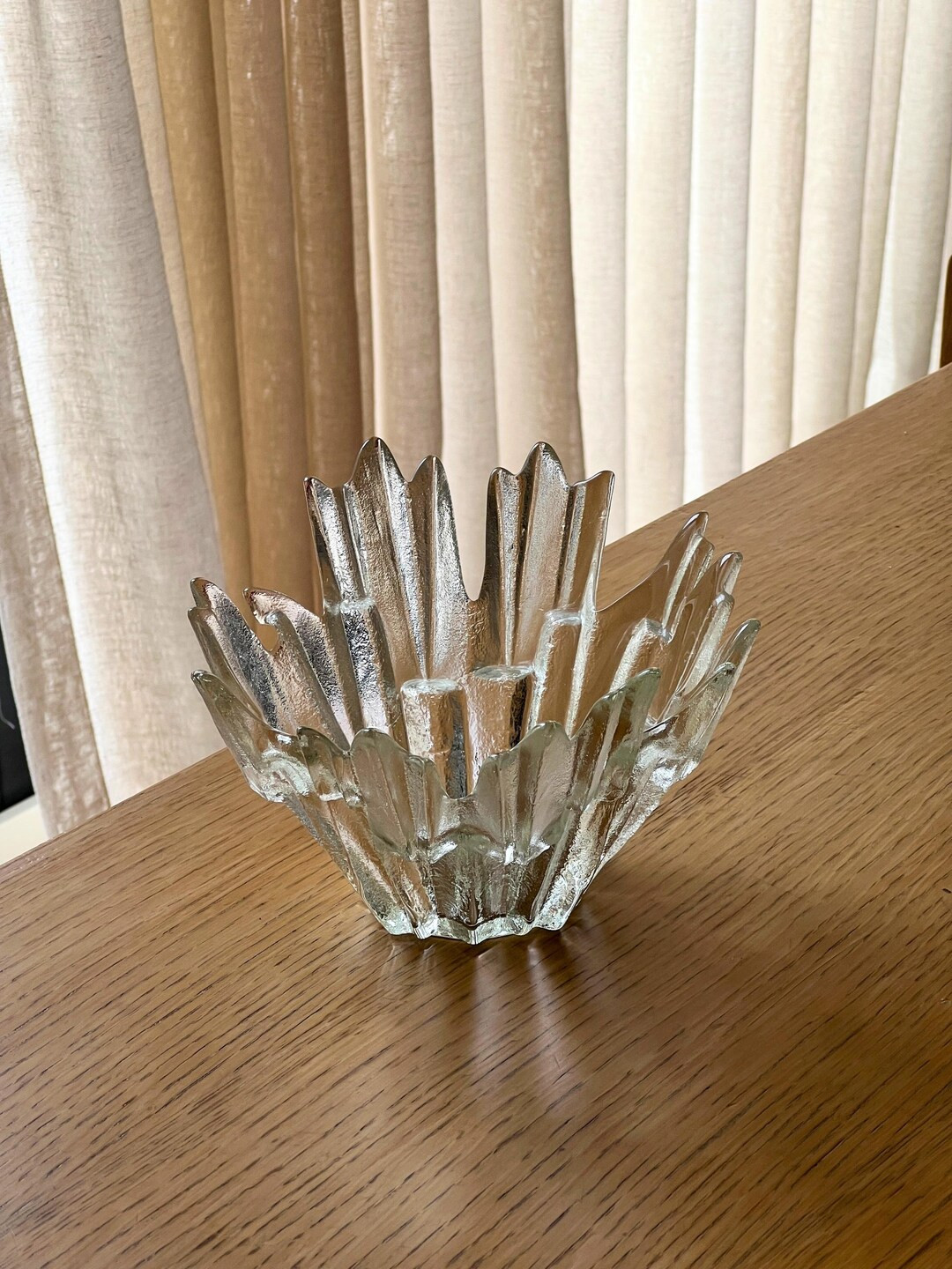 Vintage mid century scandinavian glass bowl, Tauno Wirkkala decorative bowl, Finnish glassware | Etsy (US)