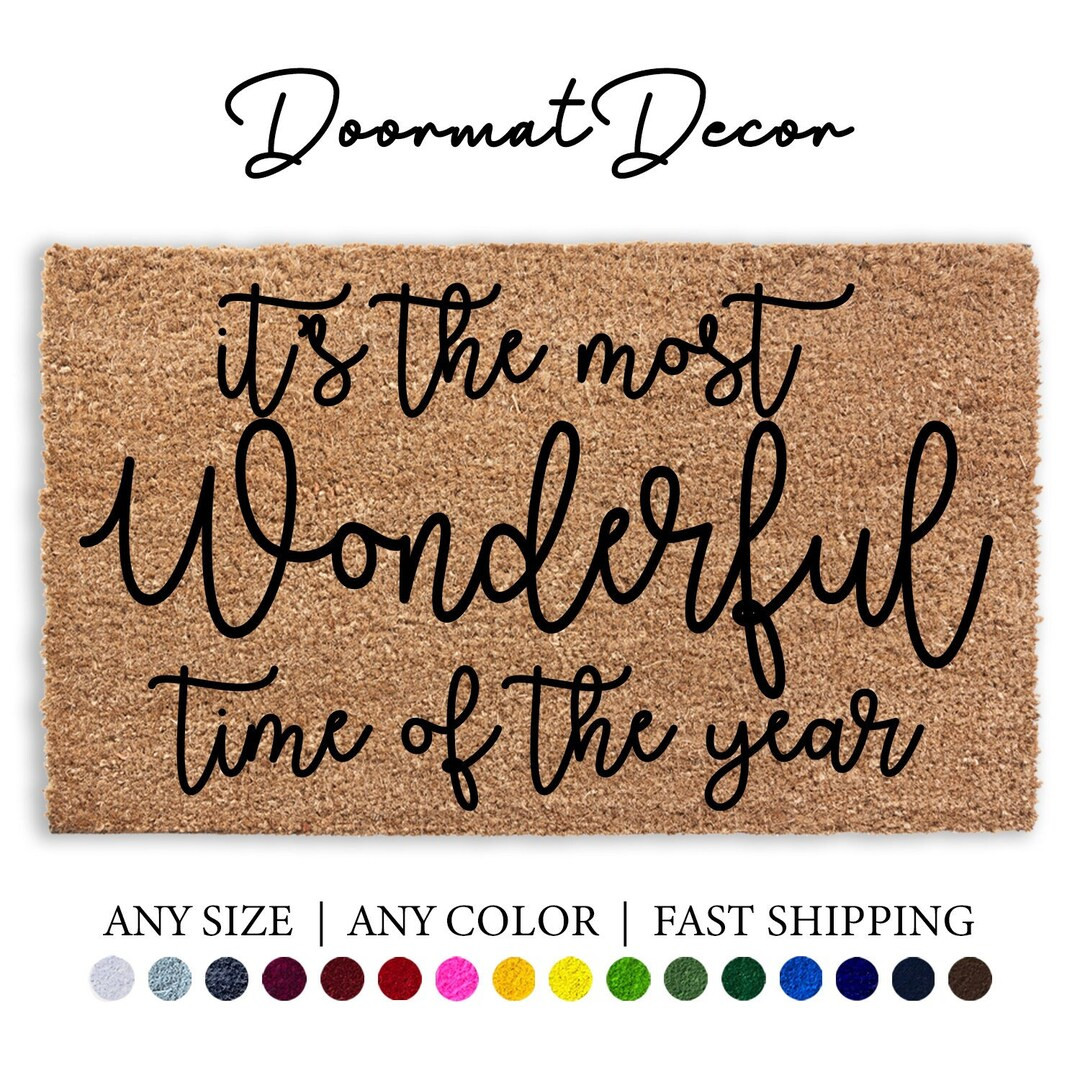 It's the Most Wonderful Time of the Year Doormat - Etsy | Etsy (US)