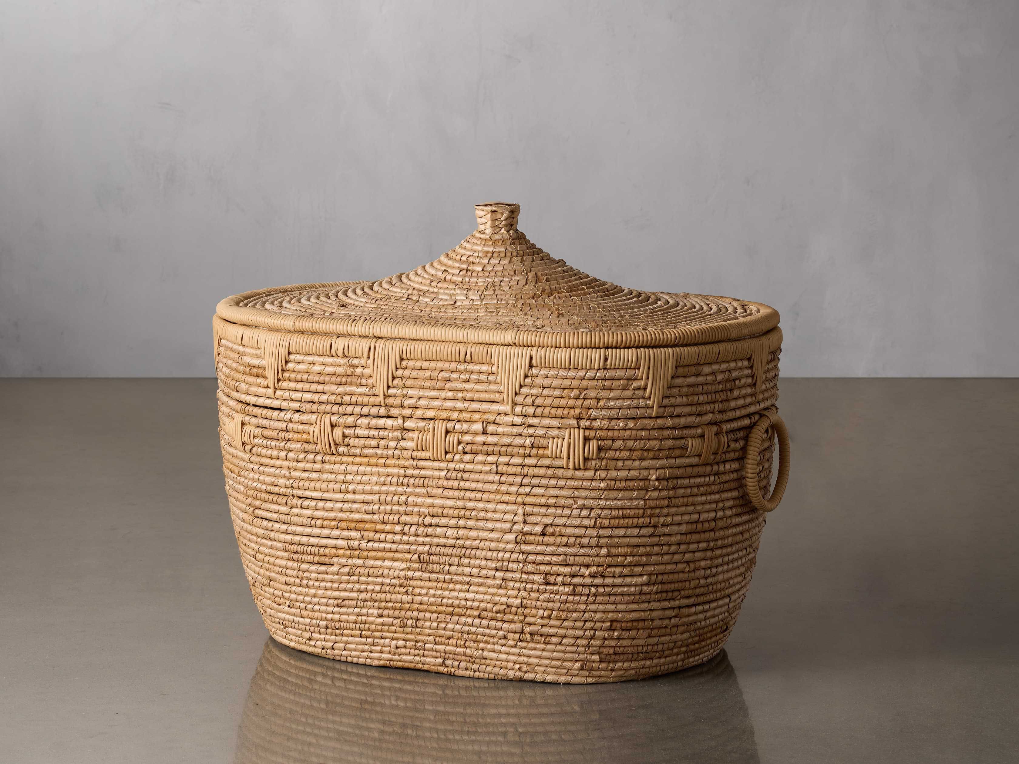 Tavira Seagrass Oval Basket | Arhaus