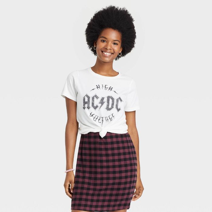 Women's AC/DC High Voltage Short Sleeve Graphic T-Shirt | Target
