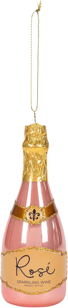 Raz 4052892 Christmas Catalog Rose Sparkling Wine Hanging Ornament, 6-inch Height, Glass | Amazon (US)