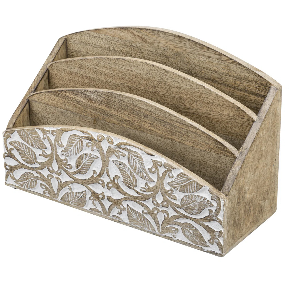 Cerasela Mango Wood Mail Sorter Desk Organizer | Wayfair North America