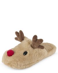 Unisex Adult Matching Family Reindeer Slippers - brown | The Children's Place