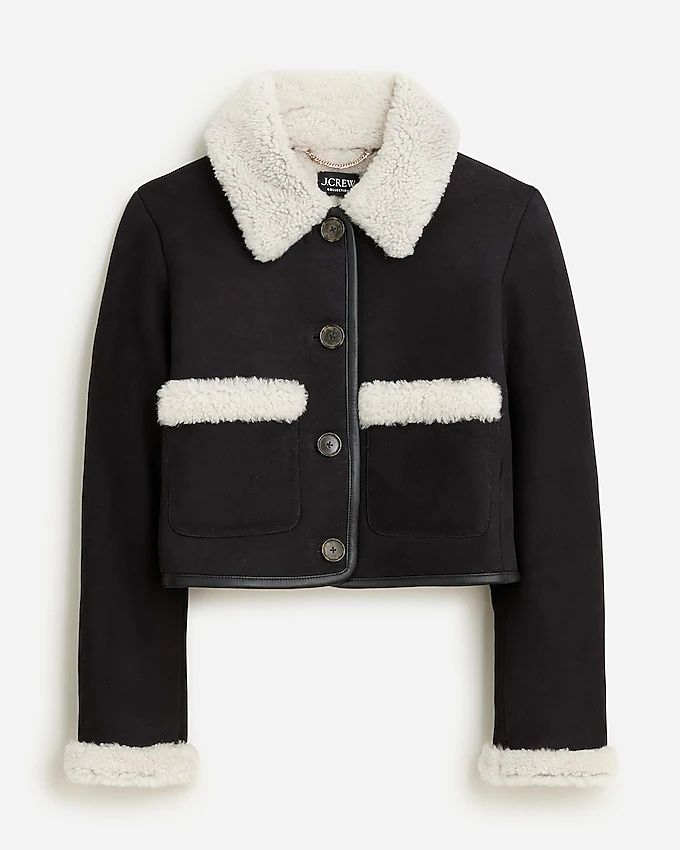 Collection cropped shearling jacket | J.Crew US