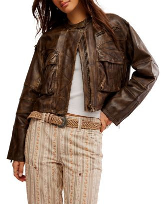 Free People Adrienne Leather Jacket  | Bloomingdale's Women | Bloomingdale's (US)