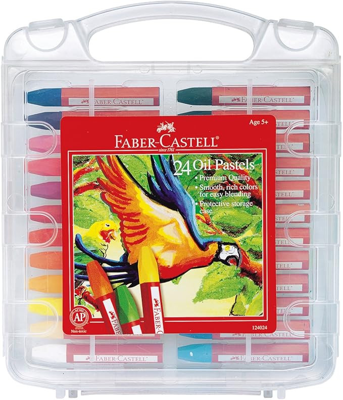 Faber-Castell Blendable Oil Pastels In Durable Storage Case- 24 Vibrant Colors - Non-Toxic Pastel... | Amazon (US)