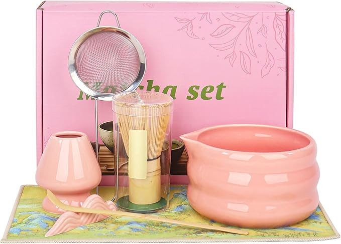 Set of 7 Matcha Tea Set with Whisk and Bowl Matcha Kit for Ceremony Matcha Whisk, Gift for Matcha... | Amazon (UK)