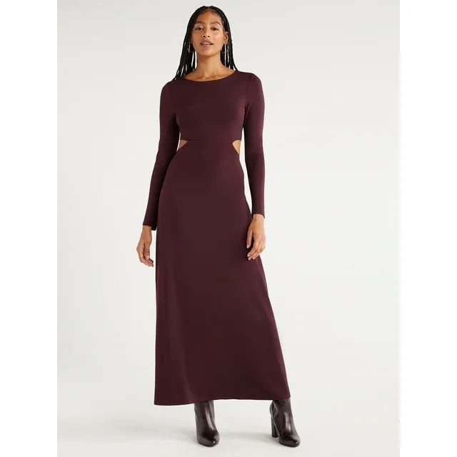 Scoop Women’s Maxi Dress with Cutout Back, Sizes XS-XXL | Walmart (US)