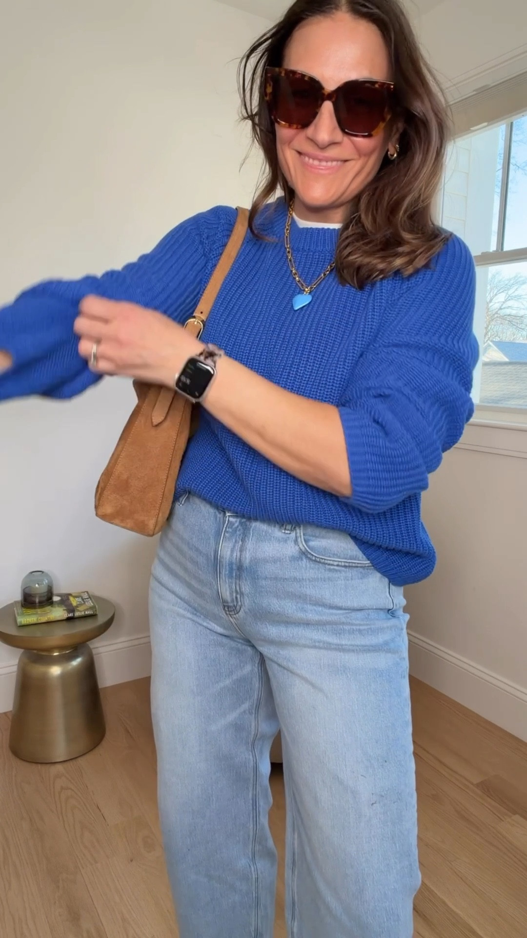 Cute spring outfit.  Great barrell jeans.  Wearing size 29.  

#LTKMidsize #LTKOver40 #LTKgrwm