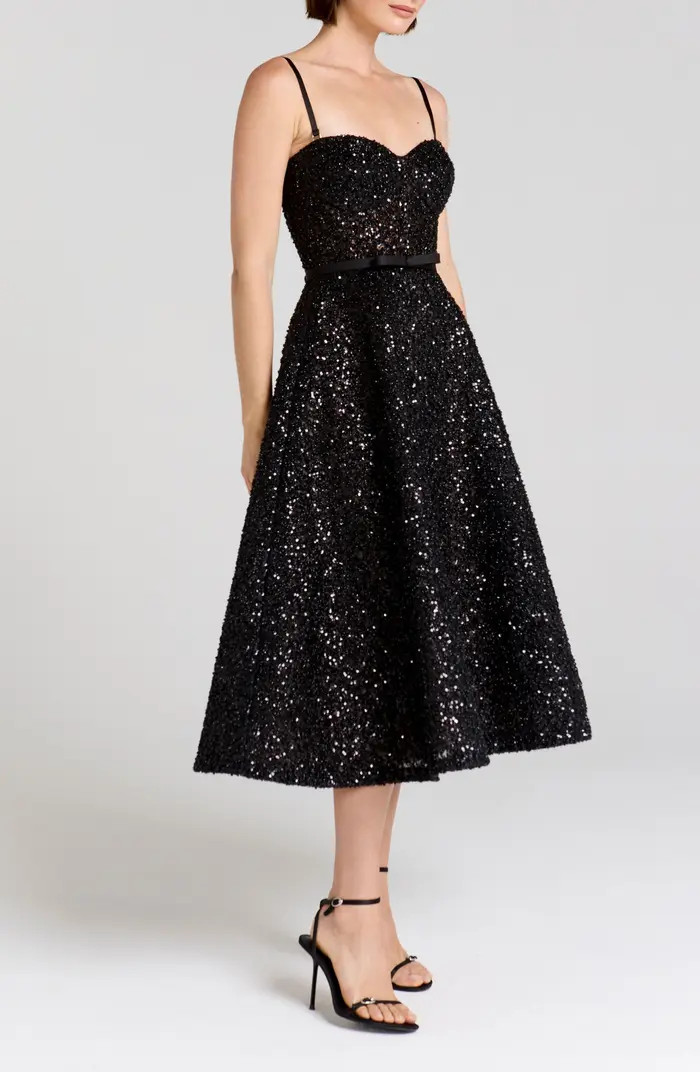 NADINE MERABI Marilyn Rhinestone Cocktail Dress | Nordstrom | Nordstrom