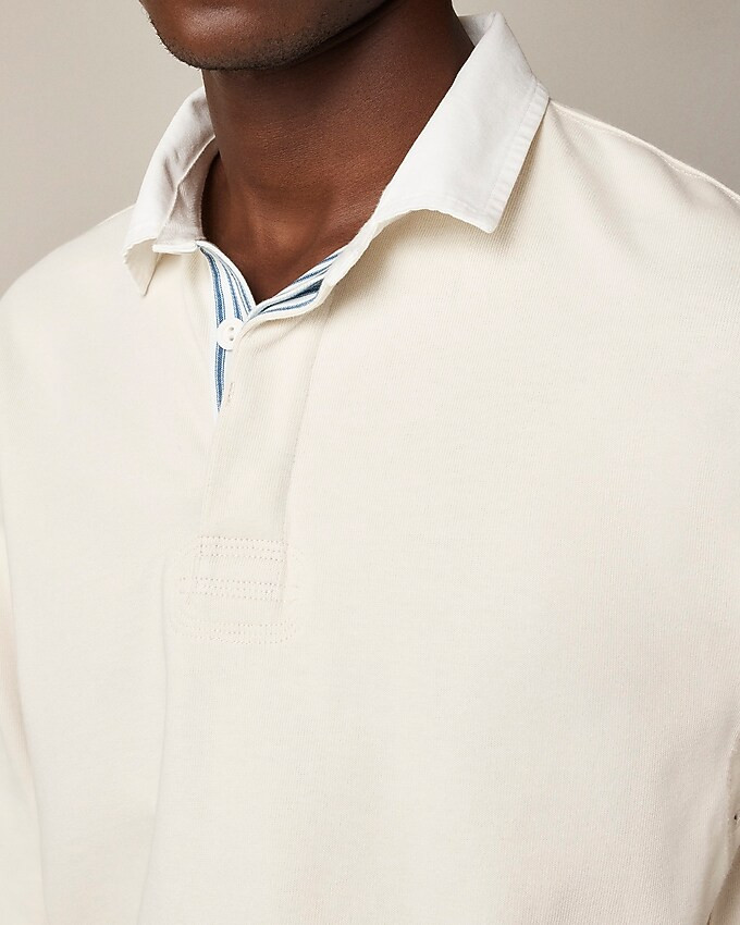 Rugby shirt with striped placket | J. Crew US