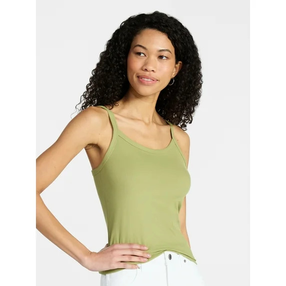 No Boundaries Ribbed Cami Top, Women's XXS-XXL | Walmart (US)