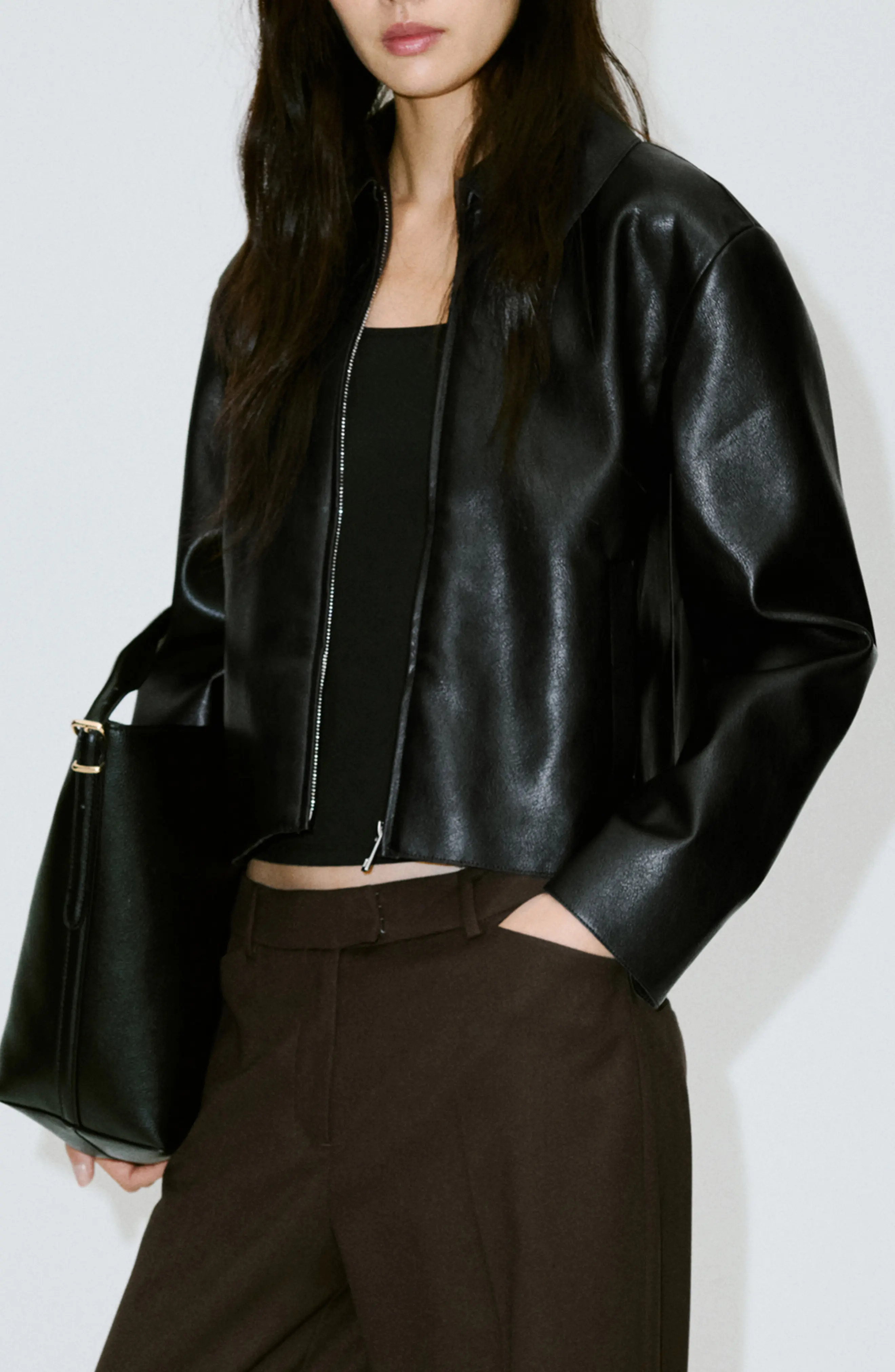 MANGO Sabina Faux Leather Jacket (Women) | Nordstrom | Nordstrom
