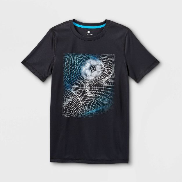 Boys' Short Sleeve 'Soccer' Graphic T-Shirt - All in Motion™ Onyx Black | Target
