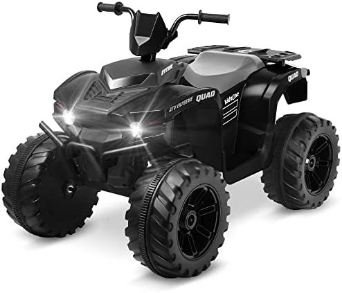 Kidzone 12V Ride On ATV Vehicle 3-7 Yeas Old Big Kid up to 77lbs, Electric 4-Wheeler Quad Battery Po | Amazon (US)