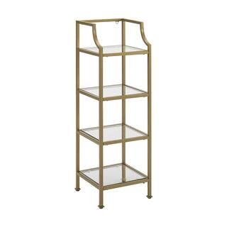 CROSLEY FURNITURE Aimee Soft Gold Short Etagere-CF6100-GL - The Home Depot | The Home Depot