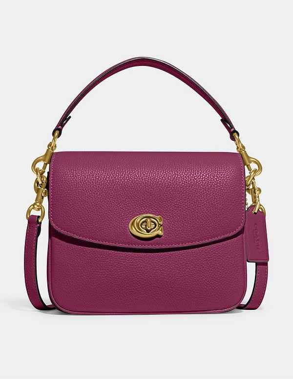 Polished Pebbled Leather Cassie Crossbody 19 - B4/deep Plum | Very (UK)