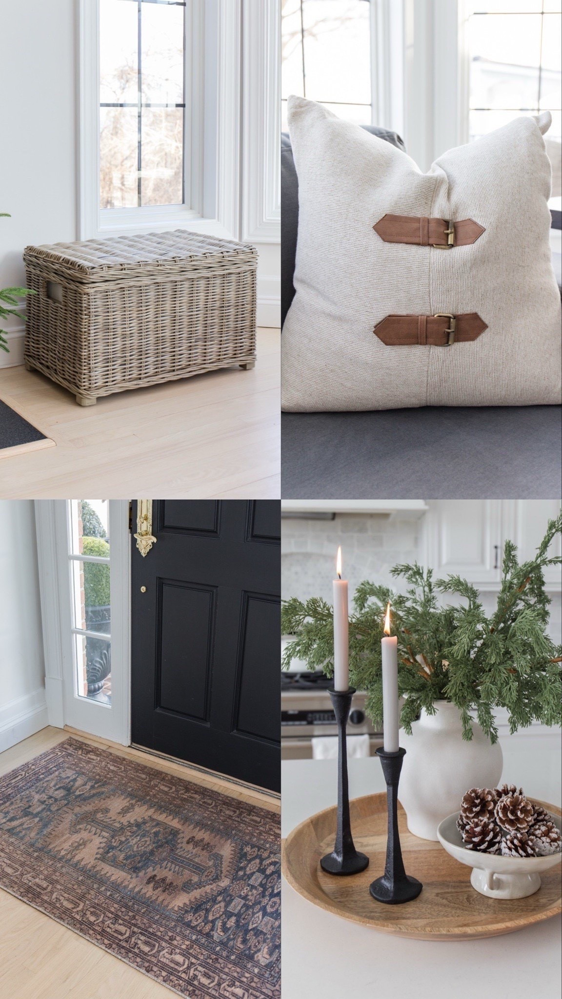 Find these winter home decor favorites like the wicker trunk, accent pillow, candlesticks and door mat on @wayfair.

#wayfair #wayfairpartner

#LTKStyleTip 

#LTKSeasonal #LTKHome