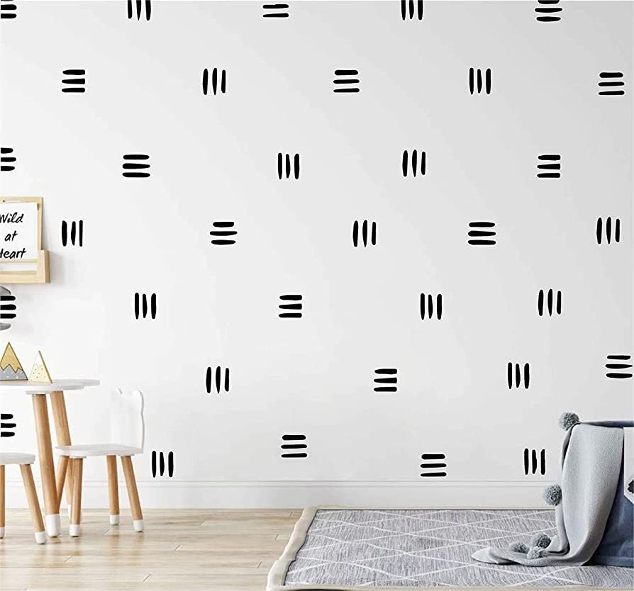 120pcs Modern Line Wall Stickers Boho Nursery Kids Living Room Scandinavian Home Décor Self-Adhe... | Amazon (US)