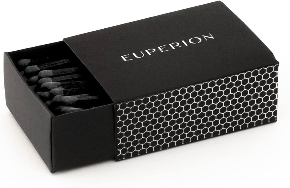 Euperion | Black Decorative Matches for Contemporary Home Accents | Easy Lighting 2.25" Extra-Lar... | Amazon (US)