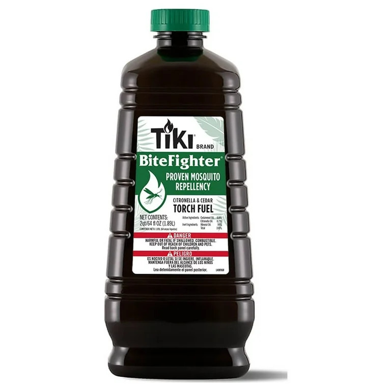 TIKI BiteFighter Mosquito Repellent Torch Fuel, Citronella and Cedar, 64 oz, Easy Pour Bottle for... | Walmart (US)