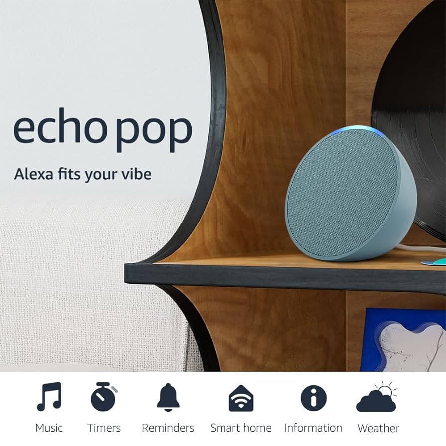 Amazon Echo Pop (newest model), Our smallest Alexa speaker, Fits in any room, Midnight Teal | Amazon (US)