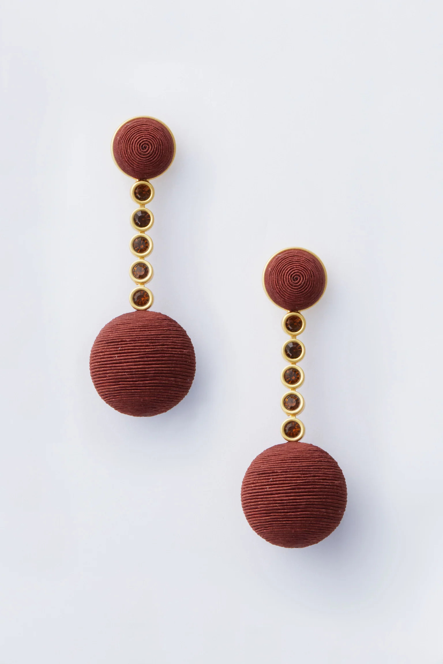 Brown Drop Lantern Earrings | Tuckernuck (US)
