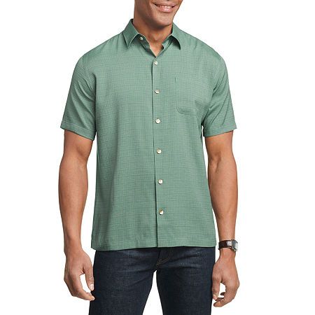 Van Heusen Mens Air Grid Short Sleeve Button-Down Shirt, X-large , Green | JCPenney