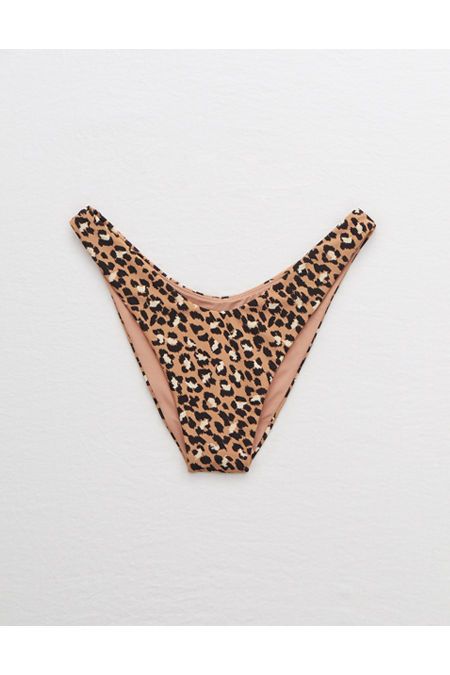 Aerie Leopard Super High Cut Cheekiest Bikini Bottom | American Eagle Outfitters (US & CA)