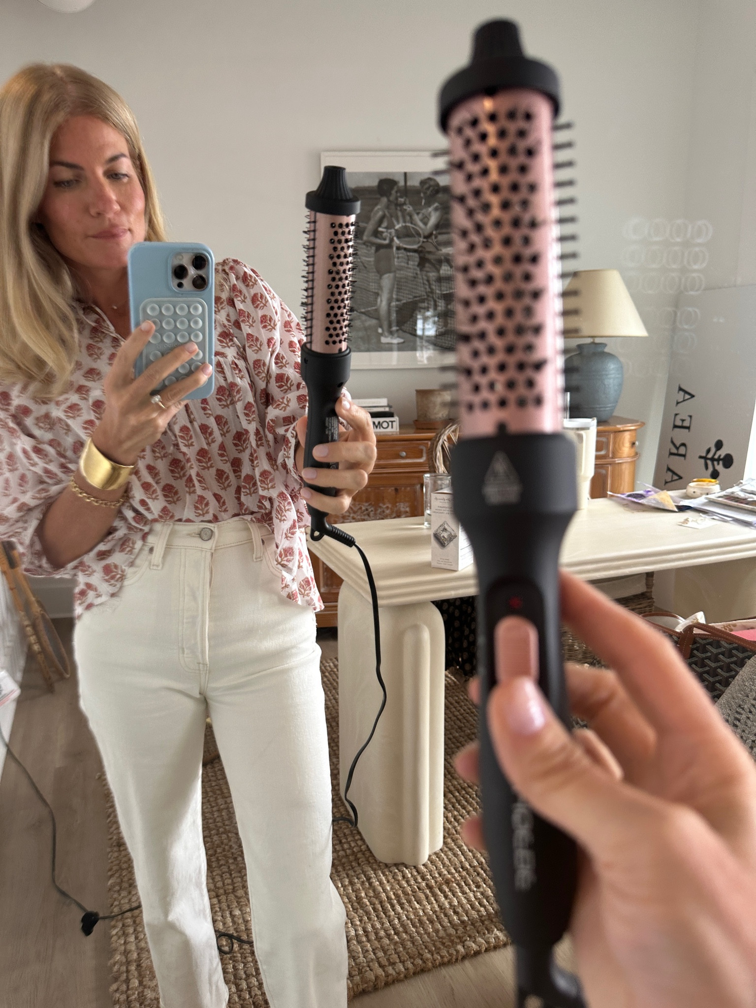 My $20 blow brush for touch ups at the office 