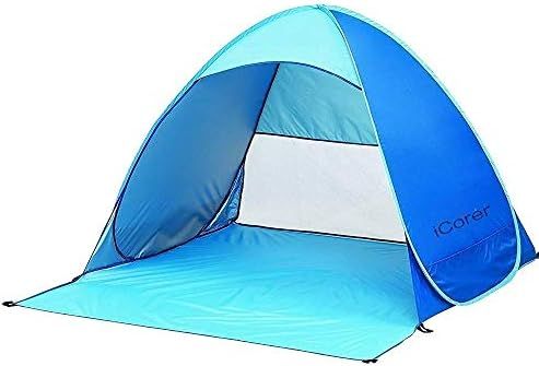 iCorer Automatic Pop Up Instant Portable Outdoors Quick Cabana Beach Tent Sun Shelter | Amazon (US)