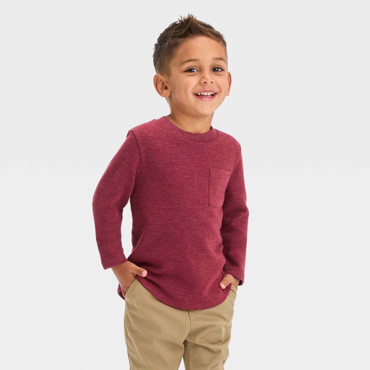 Toddler Boys' Long Sleeve Ottoman T-Shirt - Cat & Jack™ | Target