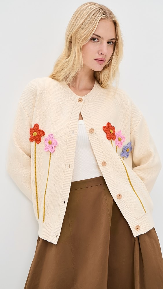 Crochet Flower Cardigan | Shopbop